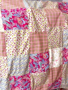 Patchwork summer weight throw